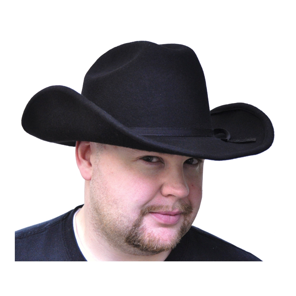 Cowboy Hat Black Felt Large