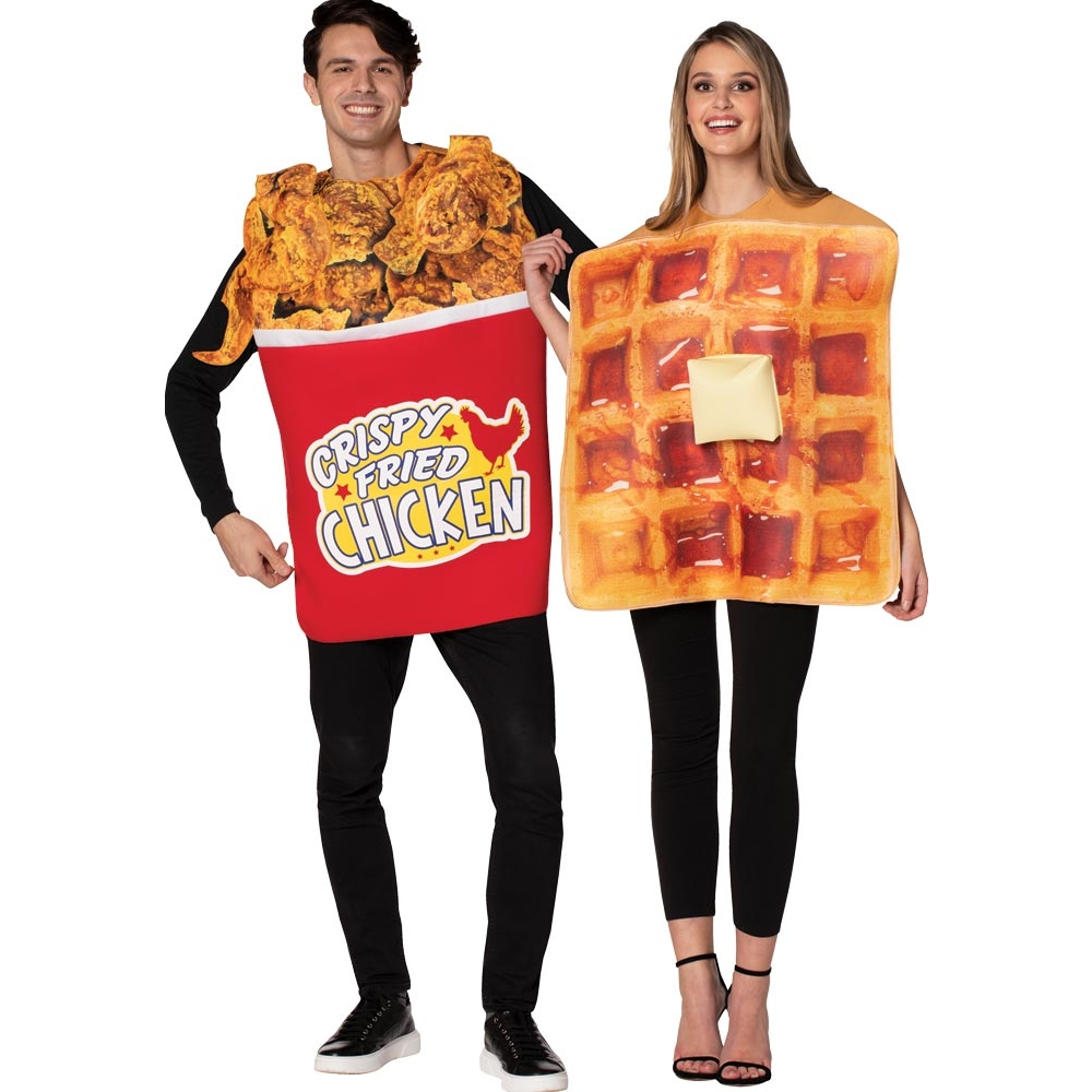Bucket Chicken Waffle Couple