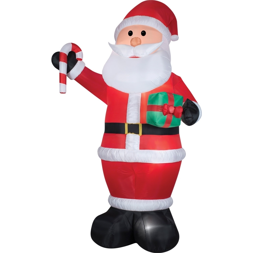Airblown Santa Gift Candy Cane