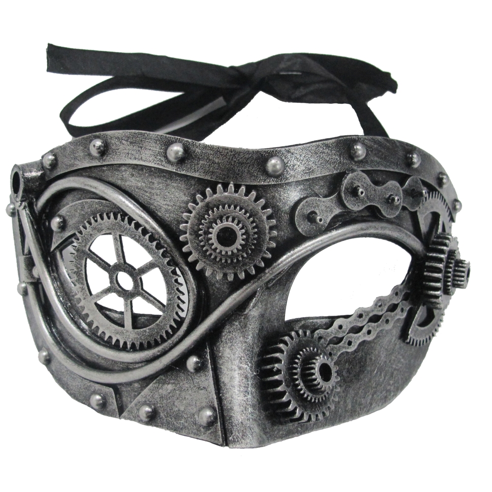 Steel Steampunk Gear Mask