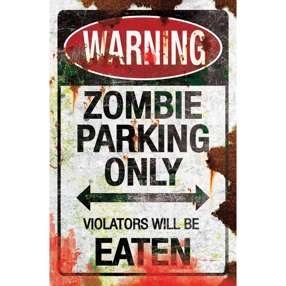 Metal Sign-Zombie Parking
