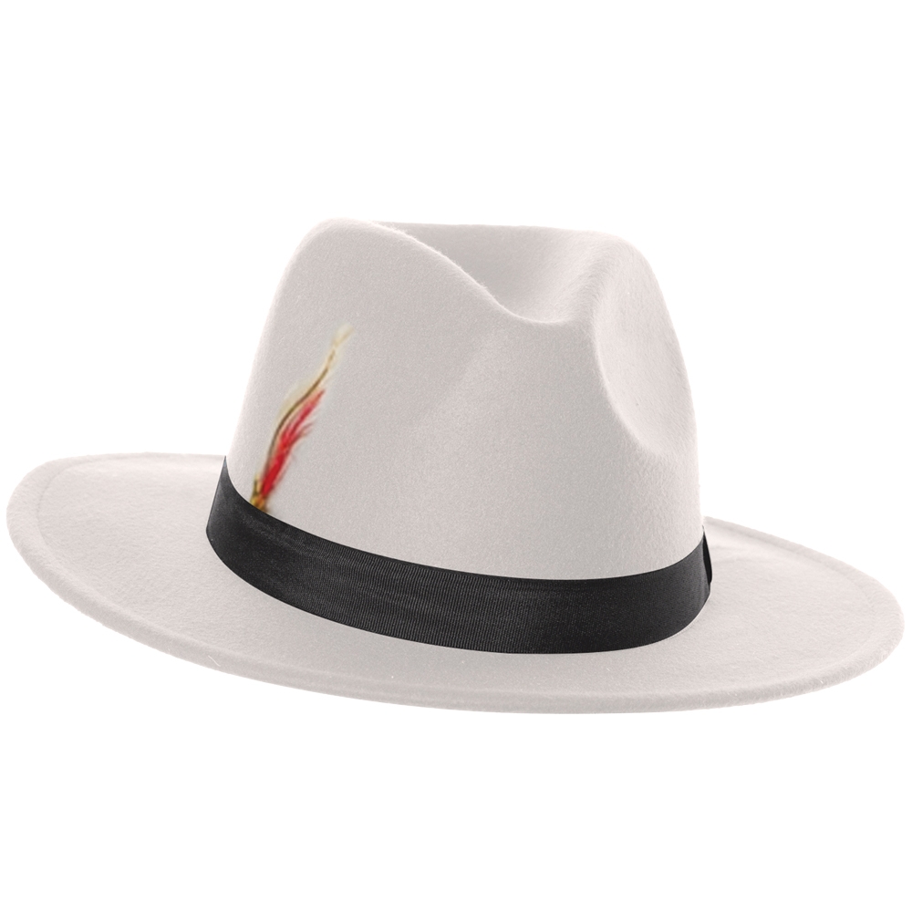 White Fedora Hat - Adult