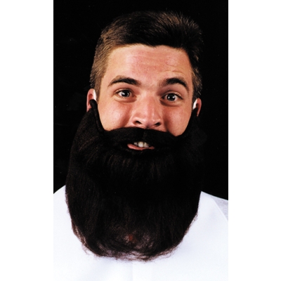 Mustache Beard Grey 8In