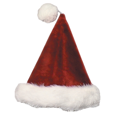 Santa Hat Velvt Plush Burgundy