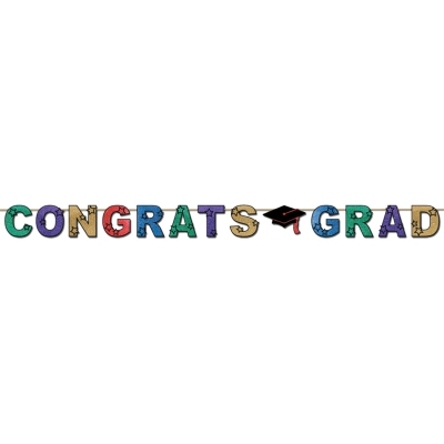 Glittered Congrats Grad Stream