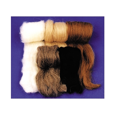 Wool Fiber Black
