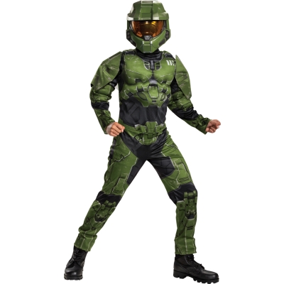 Boy's Master Chief Infinite Muscle Costume Child LG (10 - 12)