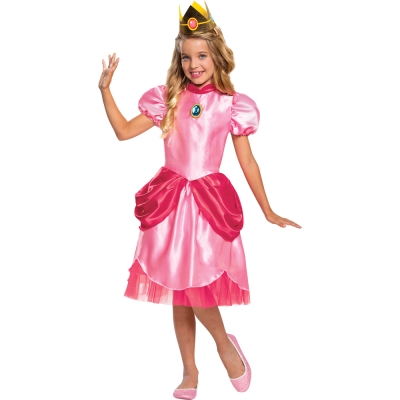 Girl's Princess Peach Classic Costume Child LG