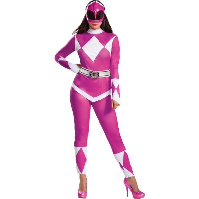 Women's Pink Ranger Deluxe Costume - Mighty Morphin Adult MD