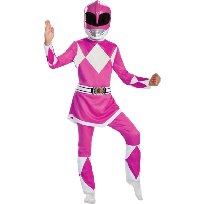 Girl's Pink Ranger Deluxe Costume - Mighty Morphin Child MD (7 - 8)
