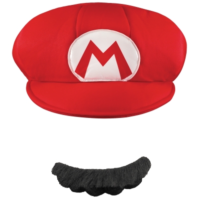 Mario Adult Hat And Mustache