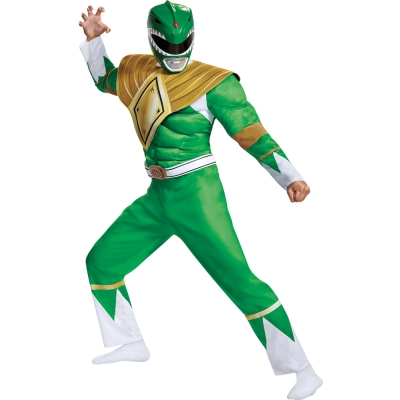 Men's Green Ranger Classic Muscle Costume - Mighty Morphin