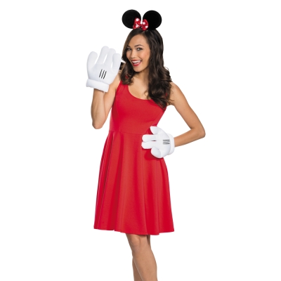 Minnie Mouse Ears Gloves Adult