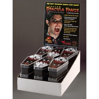 Dracula Fangs Display 12 Pcs L