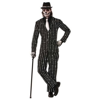 Bone Pin Stripe Suit Std
