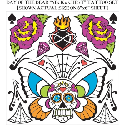 Day Of Dead Body Tattoo