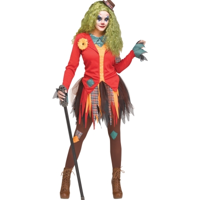Women's Rowdy Clown Costume Adult SM/MD (2 - 8)
