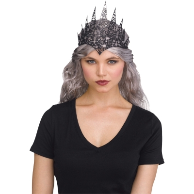 Black/Flexible Glitter Crown