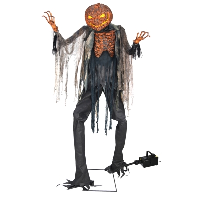 Animated Scorched Scarecrow With Fog Machine