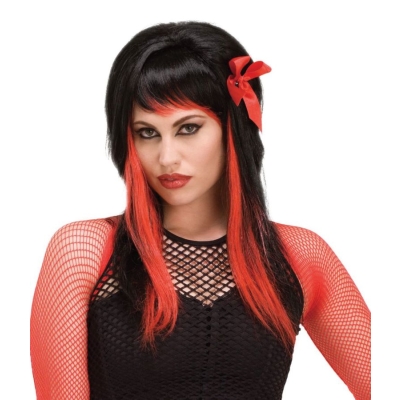 Wig Dark Fairytale Black/Red