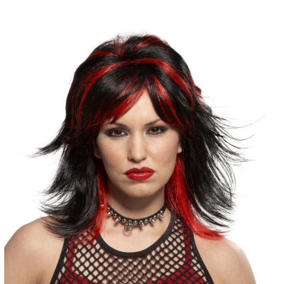 Wig Rocker Unisex Blk/Red