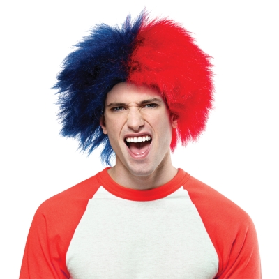 Sports Fun Wig Blue Red