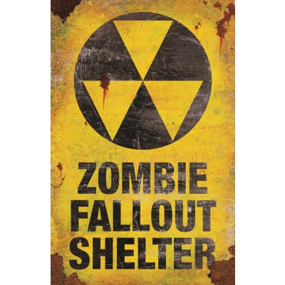Metal Sign-Zombie Fallout Shel