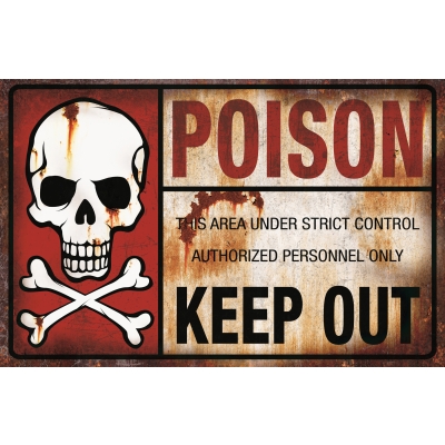Metal Sign-Poison