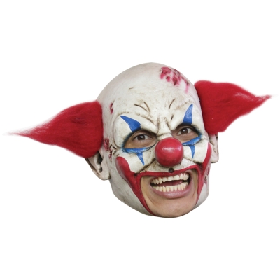 Clown Dlx Chinless Mask Red Ha