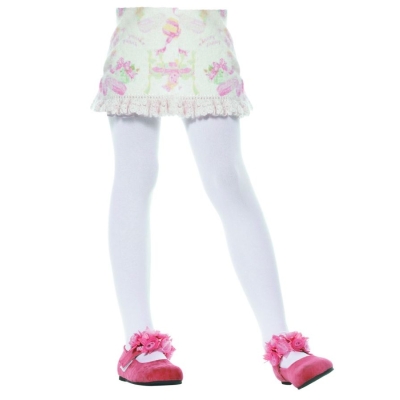 Tights Child White Medium 4-6