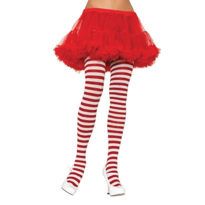 Tights Striped Red White
