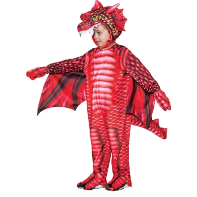 Dragon Red Printed Tod 2-4T