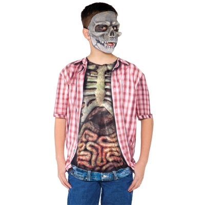 Skeleton W Guts Shirt Child Md