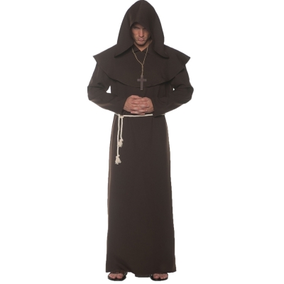 Monk Robe Adult Brown Std