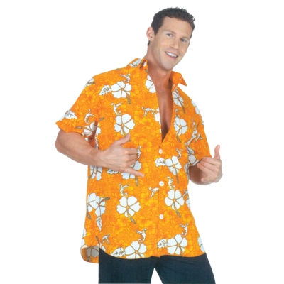 Hawaiian Shirt Orange Ad One S