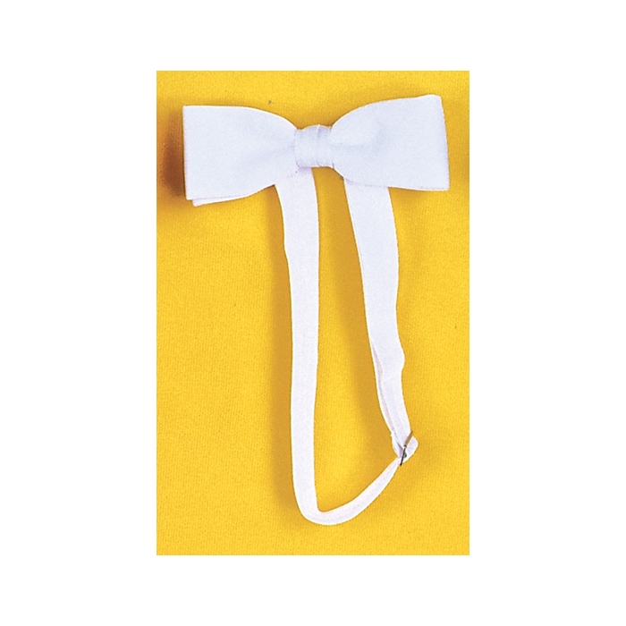 Bow Tie Satin Band White