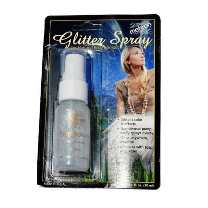 Glitter Spray Real Slvr 1Oz