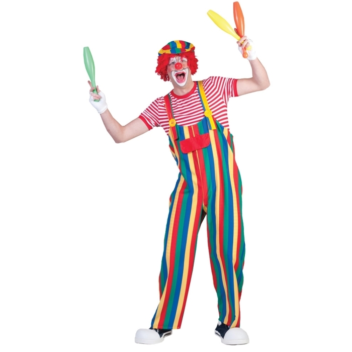 Striped Clown Overalls Ad Lg