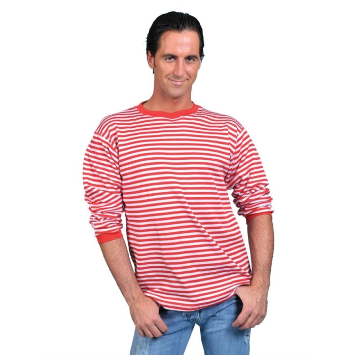 Clown Shirt Red White Adult Lg