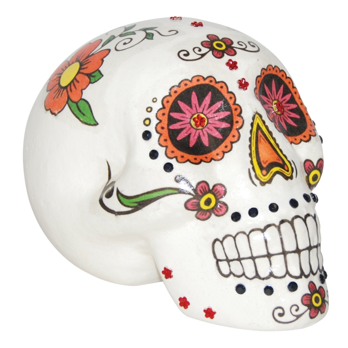 Sugar Skull Warm Colors 7 In