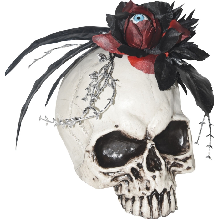 Skull W Flower
