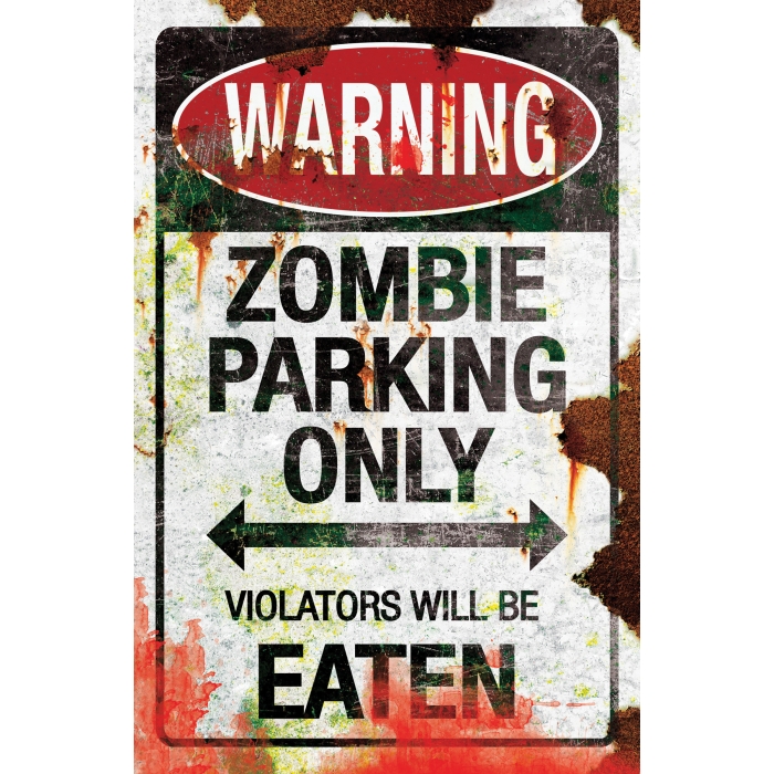Metal Sign-Zombie Parking