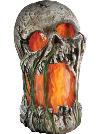 Flaming Rotted Skull
