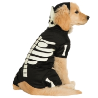 Pet Costume Bones Glows Xl