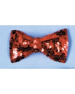 Bow Tie Sequin Red