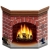 Brick Fireplace Standup 