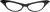 Glasses 50's Rhinestone Bk Clr