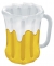 Inflatable Beer Mug Cooler yel