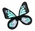 Wings Butterfly Satin Ch Blue