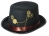 Steampunk Hat Black Brown Band